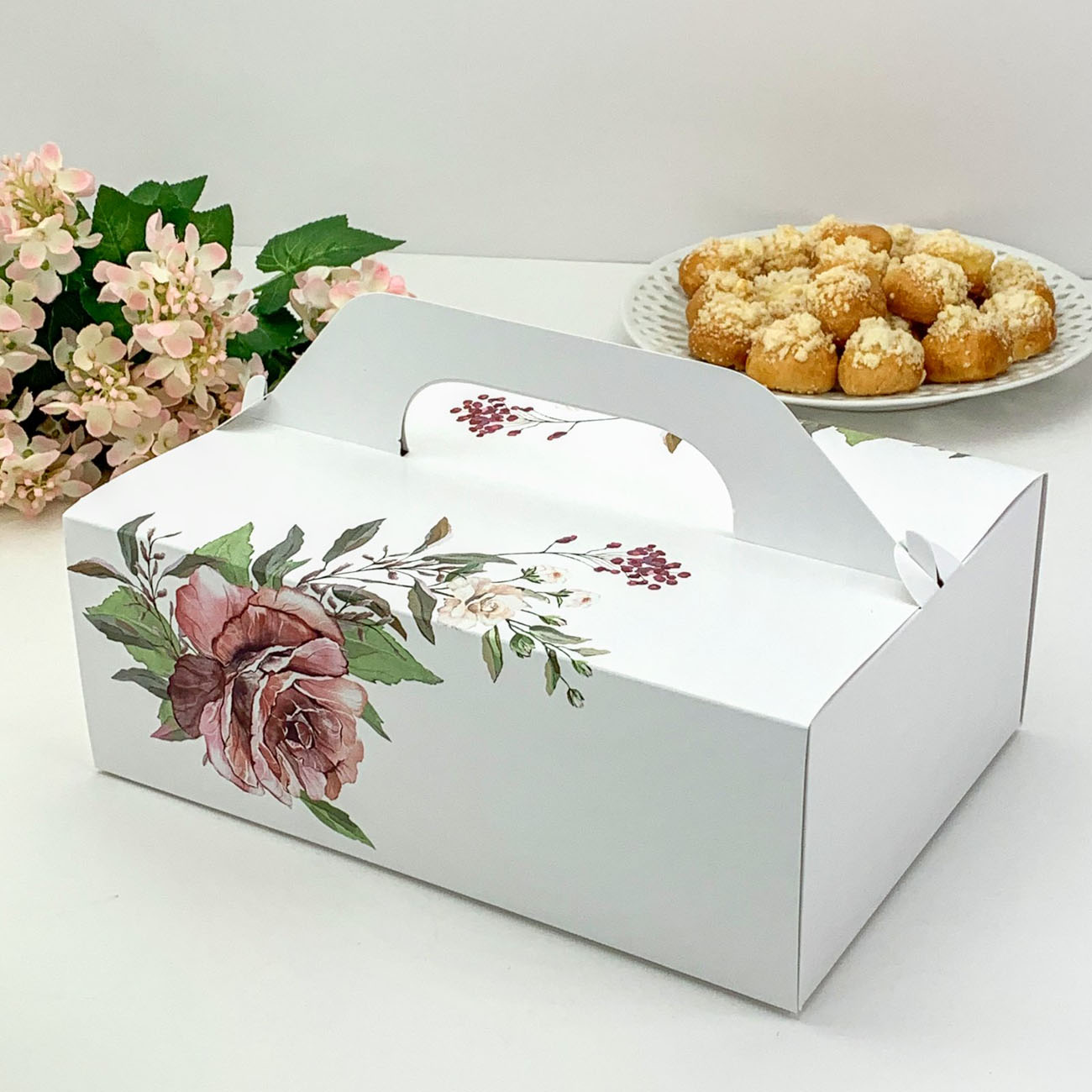 KRABIČKA NA VÝSLUŽKU Flowers bordó XL 1ks