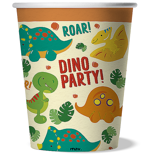 Kelmky paprov Dino party Color 250 ml 8 ks