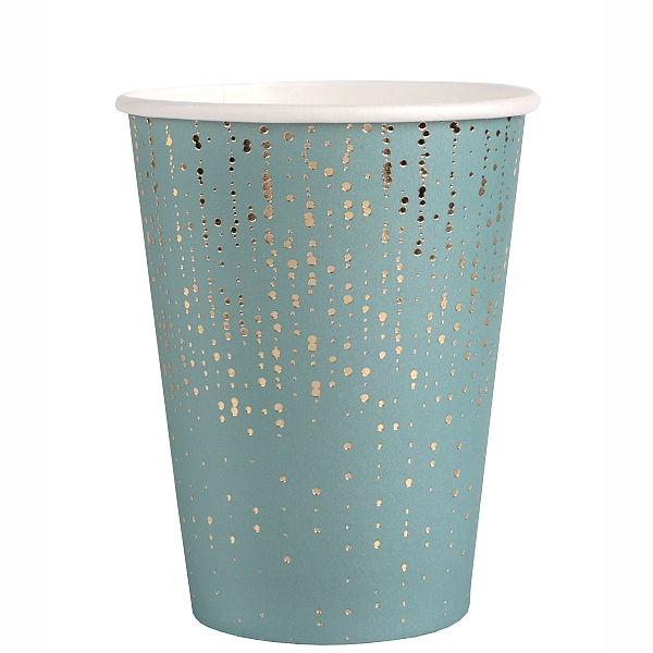 Kelmky paprov modr se zlatmi puntky 270 ml 10 ks