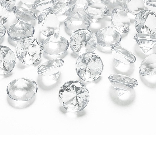 Konfetky diamantové transparentní 10ks 20mm