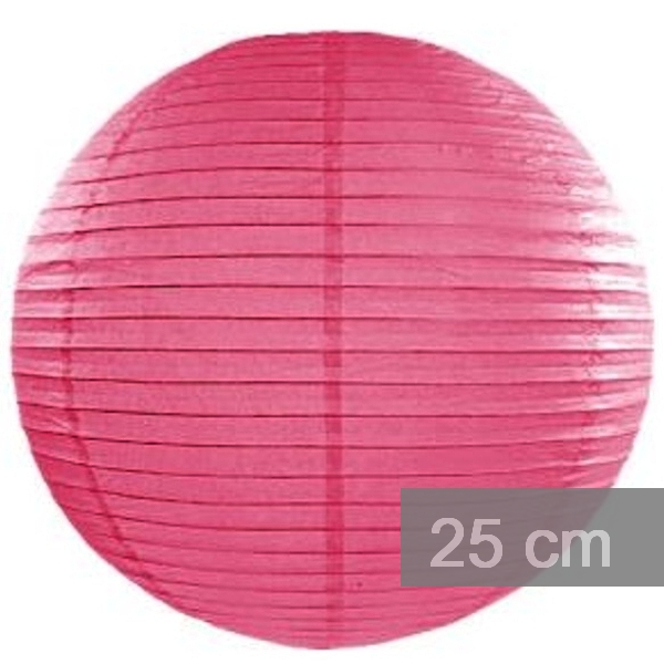 Lampion kulatý 25cm fuchsiový