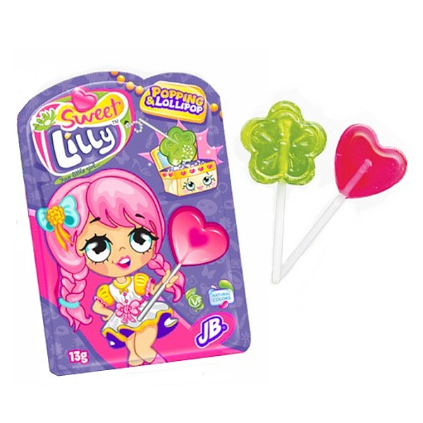 Lízátko Sweet Lilly s osvěžujícím práškem 13 g