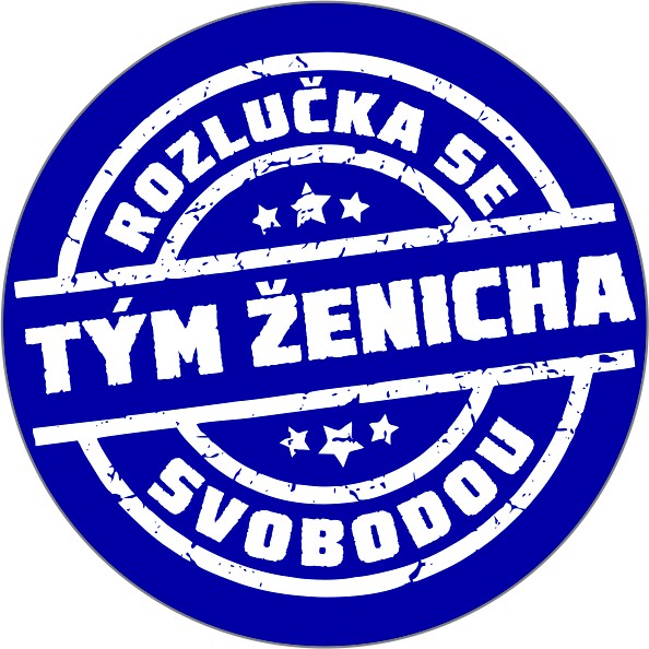PLACKA Rozlučka se svobodou modrá Tým ženicha