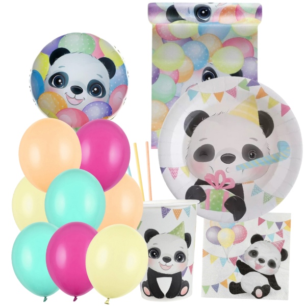 Party set - Panda 10 ks