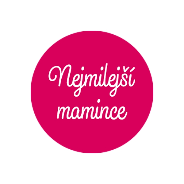 Dárková samolepka růžová Nejmilejší mamince 10 cm