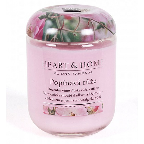 SVÍČKA vonná Heart & Home – Popínavá růže 6 x 8 cm