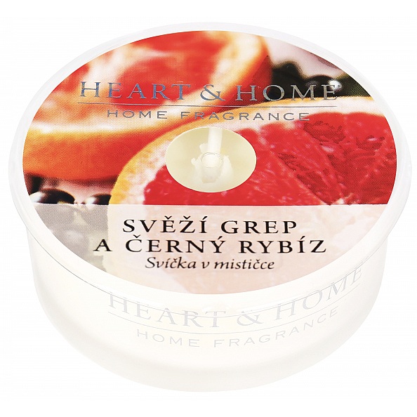 SVÍČKA vonná Heart&Home Grep 6 x 2,5 cm