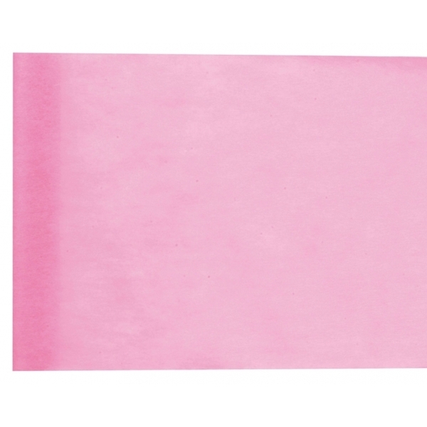 Šerpa / běhoun na stůl - netkaná textilie růžová 10 m x 30 cm