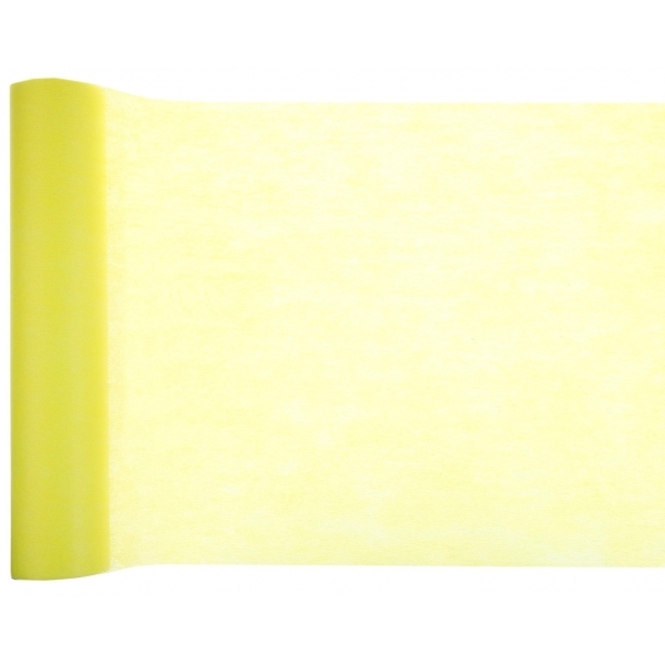 Šerpa / běhoun na stůl - netkaná textilie žlutá 10 m x 30 cm