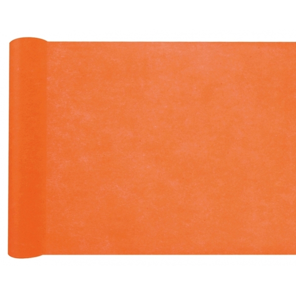 Šerpa / běhoun na stůl - netkaná textilie oranžová 10 m x 30 cm