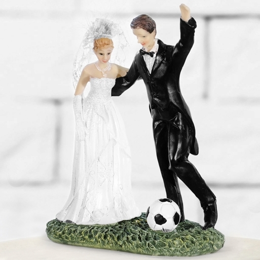 Svatební figurka Nevěsta a ženich fotbalista