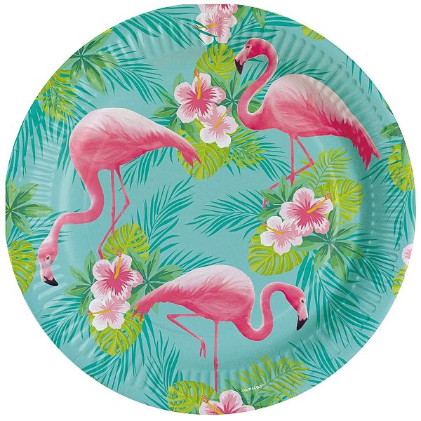 Levně Flamingo Paradise - Talíře papírové 23cm 8ks