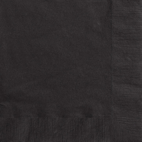 Levně UBROUSKY jednobarevné černé - 33x33cm 20ks