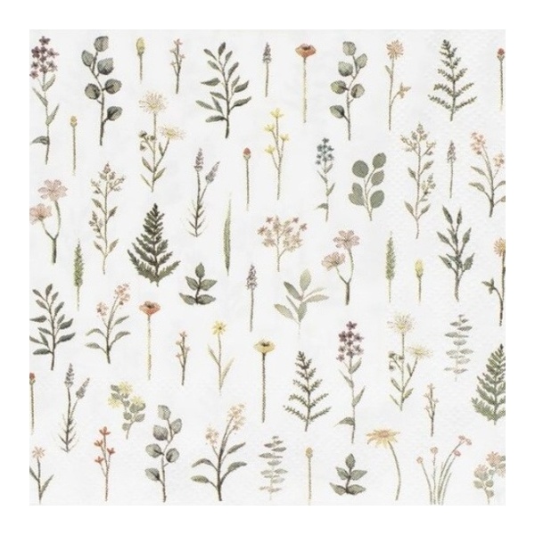 Levně Floral Happy Birthday - Ubrousky květinové 12,5 x 12,5 cm 16 ks