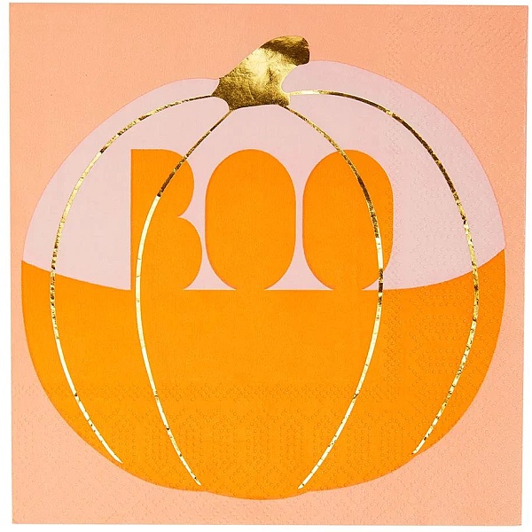 Levně Halloween Dýně "Pumpkin Brights" - Ubrousky luxusní papírové 33 cm 16 ks