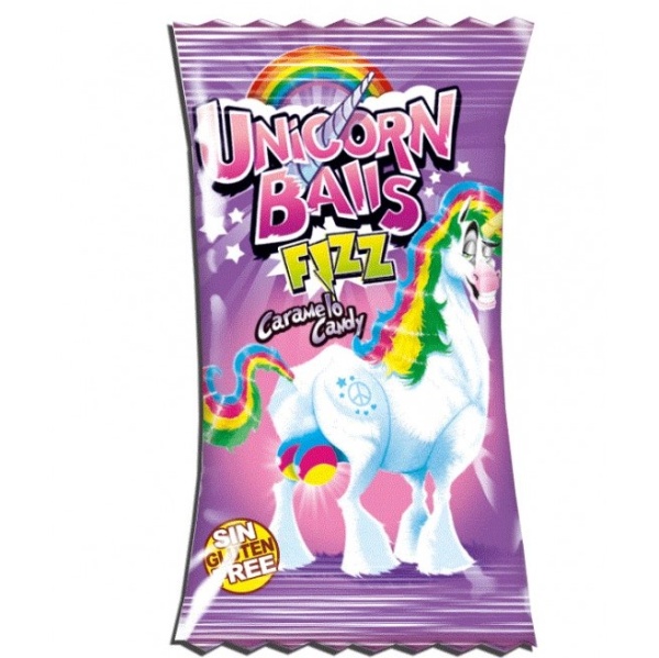 Unicorn party - Duhový bonbon s šumivým práškem 5 g 200 ks