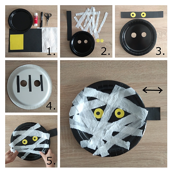 Dekorace z papírových talířku bubák