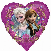 BALÓNEK FOLIOVÝ Frozen Anna a Elsa v srdíčku