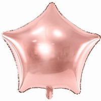 BALÓNEK fóliový Hvězda růžové zlato 70cm