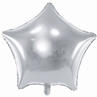 BALONEK fóliový hvězda stříbrná 48cm