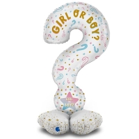 Balónek fóliový samostojný Otazník Gender Reveal 119 cm