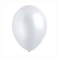 Bal�nek latexov� metalick� b�l� 27 cm 1 ks