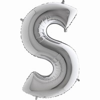 Balónek stříbrný písmeno S