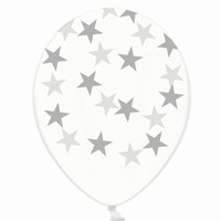 Balónek transparentní stříbrná hvězda