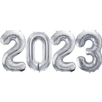 Balónkový letopočet 2023 stříbrný