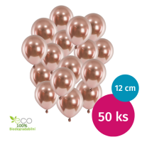 Balónky latexové dekoratérské saténové rosegold 13 cm 50 ks