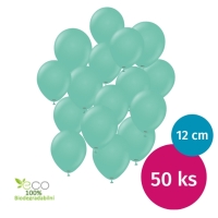 Bal�nky latexov� dekorat�rsk� sat�nov� zelen� 13 cm 50 ks