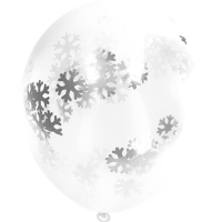 Balónky se sněhovými vločkami Konfety 30 cm 4 ks