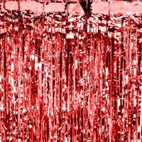 Dekorace - Závěs fóliový červený 90 x 250 cm