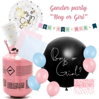 Gender party - Je to holčička - party set na odhalení pohlaví dítěte