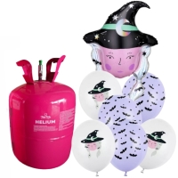 Helium + set balonky Čarodějnice