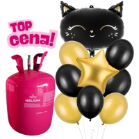 Helium na 30 balnk s balonkovm buketem s kokou