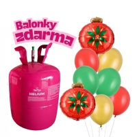 Helium s balonky zdarma - stromek a buket s ozdobou