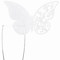 JMENOVKY  na skleničku Motýl dekor 10ks