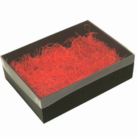 KRABICE dárková s průhledným víkem černá/drť červená 35 x25 x10 cm