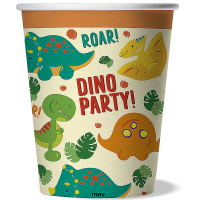 Kelímky papírové Dino party Color 250 ml 8 ks