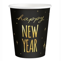 Kel�mky pap�rov� HNY �erno-zlat� 220ml 6ks