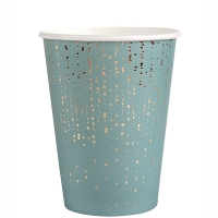 Kel�mky pap�rov� modr� se zlat�mi punt�ky 270 ml 10 ks