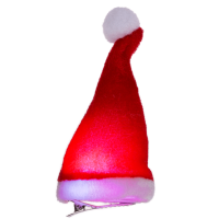 Mini čepička Santa na klip s LED 12 cm
