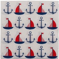 Námořnická party - ubrousky s kotvičkami 33 x 33 cm