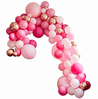SADA balónků na balónkový oblouk Deluxe růžová/Rose Gold 200ks