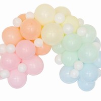 SET BALÓNKŮ na balónkový oblouk pastelově duhový 60ks