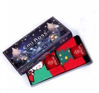 Vánoční ponožky v dárkovém balení 2 ks vel. 39-42 (zelené, červené)