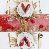Vánoční set stolování červenozlatý