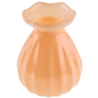 Váza skleněná meruňková 6 x 8 cm