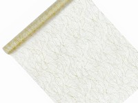 Organza zlat s dekorem